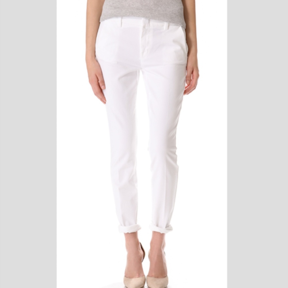 NWOT Vince Creased Chinos in White